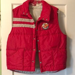 Fun vintage red puffer vest